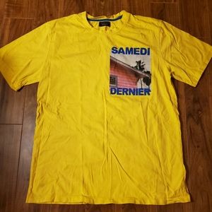 Zara Mens Short Sleeve Shirt Saturday Graphic